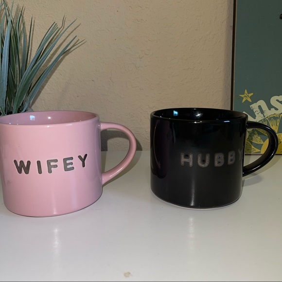 Clay Art Other - Clay Art Hubby Wifey Coffee Mug Set 14oz